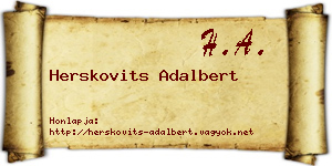 Herskovits Adalbert névjegykártya